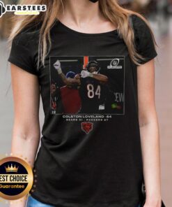 Original Chicago Bears Colston Loveland NFL Flash Features Wild Card Ladies Tee in vibrant colors.