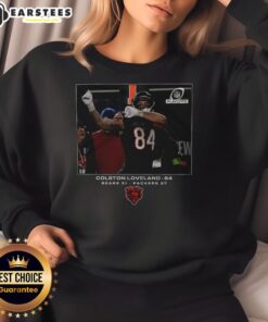 Original Chicago Bears Colston Loveland NFL Flash Features Wild Card Sweatshirt in navy blue with team logo design.