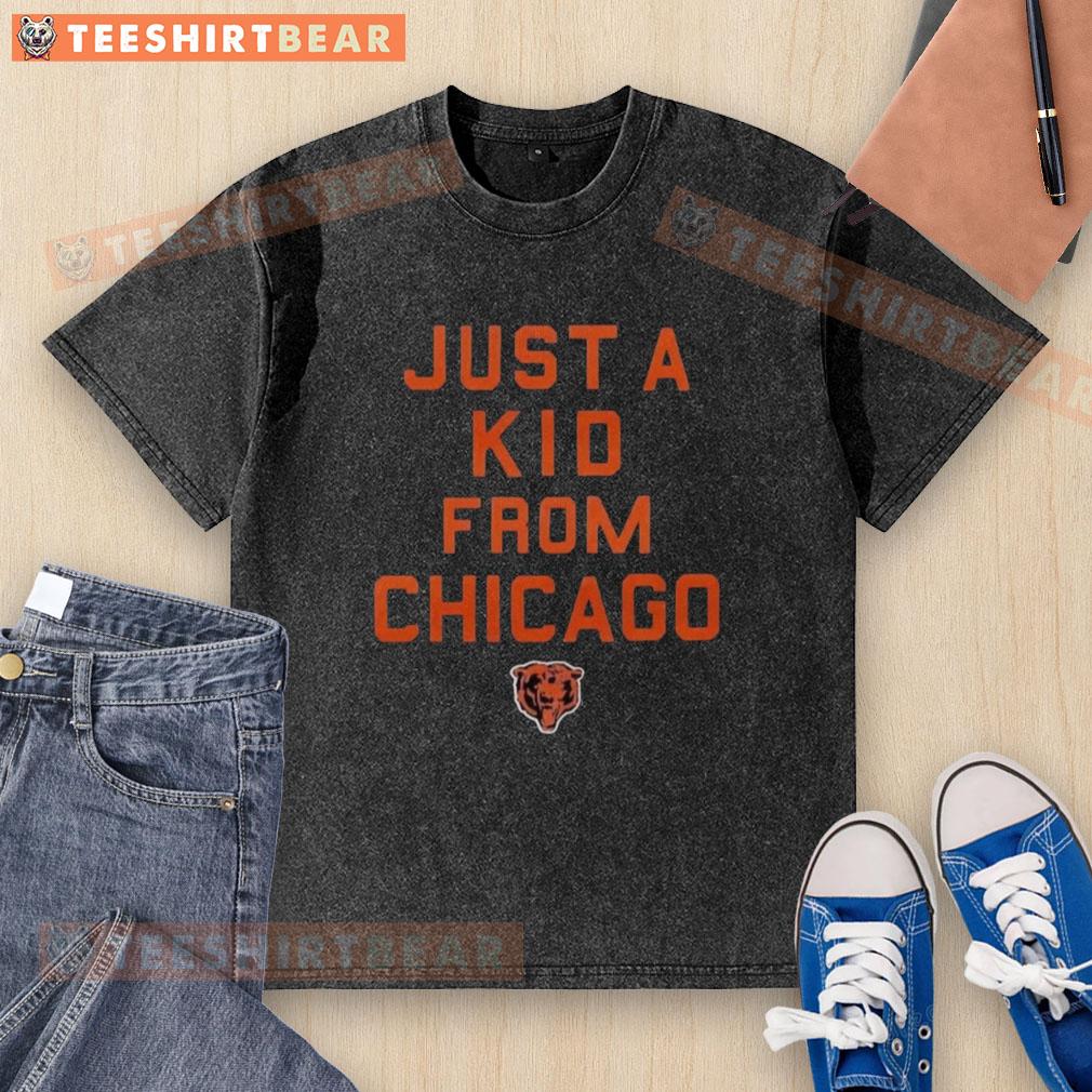 original-chicago-bears-just-a-kid-from-chicago-washed-t-shirt Original Chicago Bears 'Just A Kid From Chicago' washed t-shirt featuring classic team colors and logo design.
