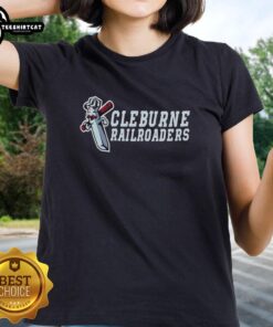 Alt Text: Ladies tee featuring the original Cleburne Railroaders logo, perfect for fans and casual wear.