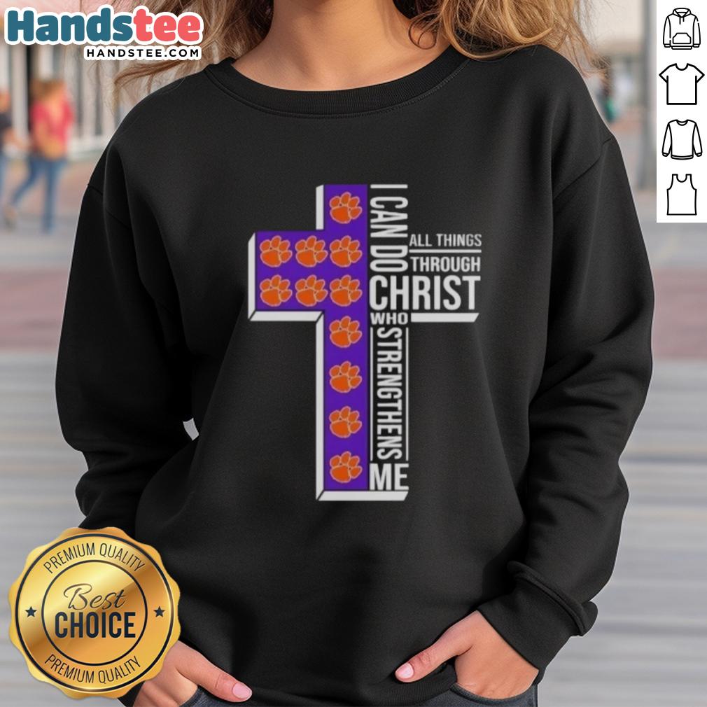 original-clemson-tigers-womens-basketball-cross-i-can-do-all-things-through-christ-who-strengthens-me-sweatshirt Alt Text: Original Clemson Tigers women's basketball sweatshirt featuring I Can Do All Things Through Christ design.