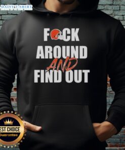 Alt Text: Original Cleveland Browns Fck Around And Find Out Hoodie featuring team colors and logo, perfect for fans.