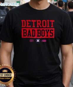 Original Detroit Pistons Bad Boys Est 1988 T-Shirt featuring bold graphics and iconic team colors, perfect for fans.