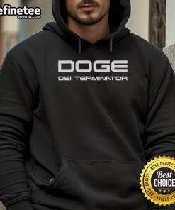 Original Doge Dei Terminator Hoodie featuring a unique design with Doge and Terminator graphics, perfect for fans.