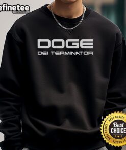 Original Doge Dei Terminator Sweatshirt featuring a unique design with Doge graphics and a stylish fit for casual wear.