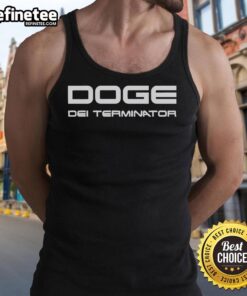 Original Doge Dei Terminator Tank Top featuring a vibrant Doge graphic, perfect for casual wear and meme lovers.