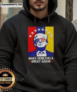 Original Donald Trump Make Venezuela Great Again flag hoodie featuring bold graphics and vibrant colors for political fans.