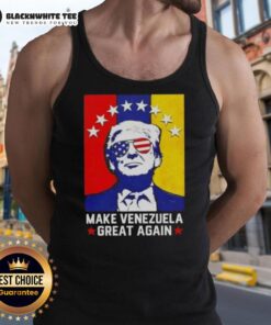 Alt Text: Original Donald Trump Make Venezuela Great Again flag tank top featuring bold colors and patriotic design.
