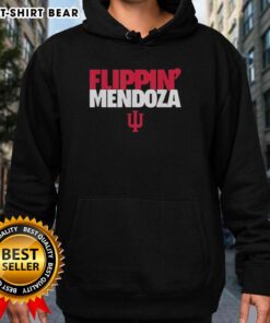 Original Fernando Flippin Mendoza Indiana Hoosiers football hoodie in red, showcasing team logo and stylish design.