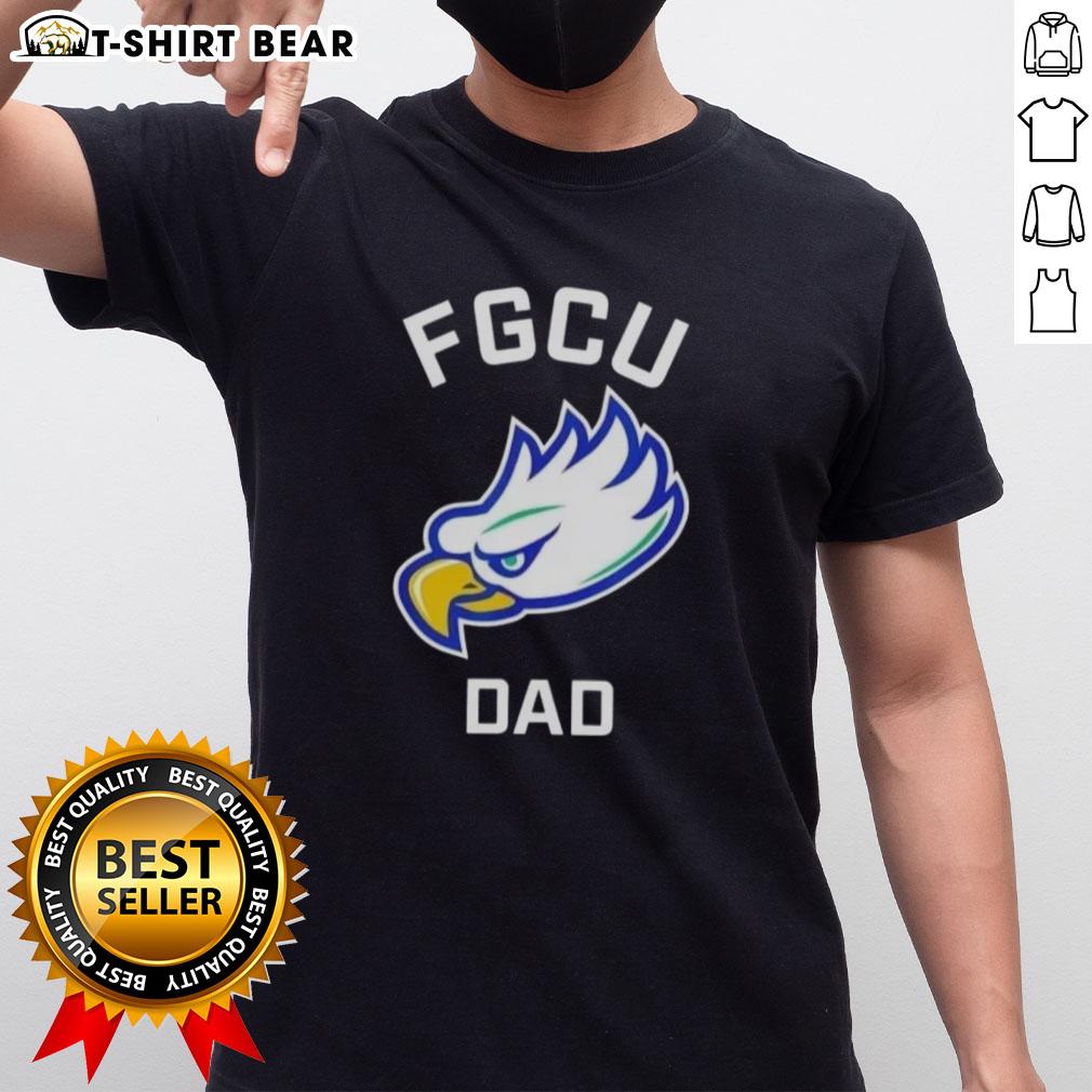 Original Florida Gulf Coast University Fgcu Eagles Arched Dad T Shirt Alt Text: Original Florida Gulf Coast University FGCU Eagles arched dad t-shirt in green with white lettering, perfect for fans.