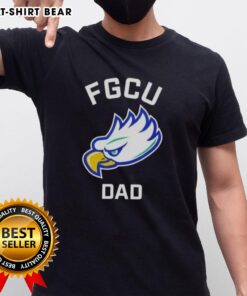 Alt Text: Original Florida Gulf Coast University FGCU Eagles arched dad t-shirt in green with white lettering, perfect for fans.