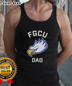 Alt Text: FGCU Eagles arched dad tank top in original design, perfect for Florida Gulf Coast University fans and summer wear.