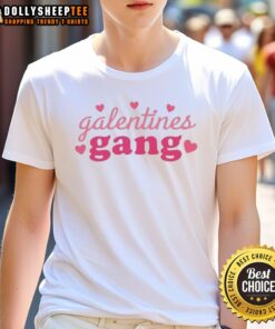 Original Galentines Gang Valentines T-Shirt featuring fun graphics for celebrating friendship on Valentine's Day.
