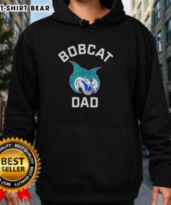 Alt Text: Original Georgia College GCSU Bobcats arched dad logo hoodie in navy blue, perfect for fans and alumni.