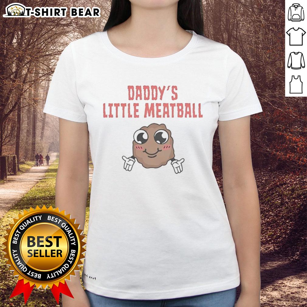 Original Gilmore 2 Daddy’S Little Meatball Ladies Tee Original Gilmore Daddy's Little Meatball Ladies Tee featuring a playful design and soft fabric, perfect for fans.