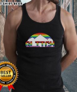Alt Text: Original Glitch Denver Nuggets Basketball Pride Mountain Tank Top featuring vibrant colors and a unique design.
