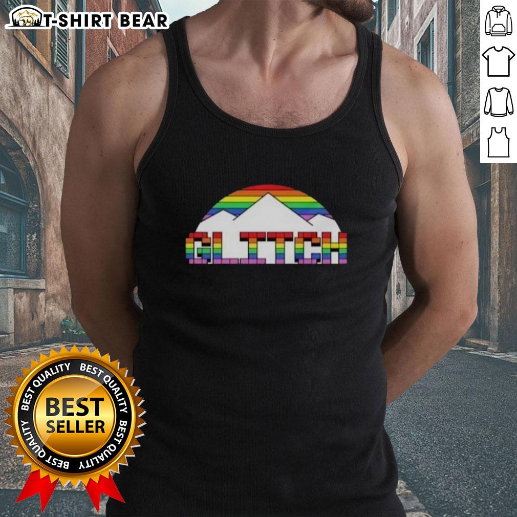 Original Glitch Denver Nuggets Basketball Pride Mountain Tank Top Alt Text: Original Glitch Denver Nuggets Basketball Pride Mountain Tank Top featuring vibrant colors and a unique design.