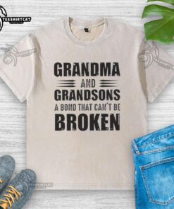 Original Grandma and grandsons in a strong bond, wearing a washed t-shirt showcasing love and family connection.