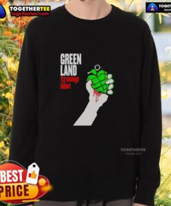 Original Greenland Green Day parody sweatshirt featuring Trump, perfect for fans of humor and political satire.