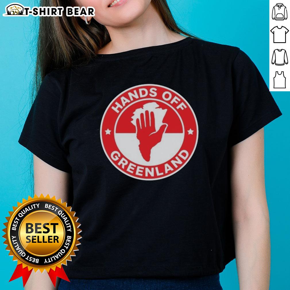 Original Greenland Hands Off Logo Ladies Tee Original Greenland Hands Off logo on a stylish ladies tee, showcasing a trendy design for eco-conscious fashion.