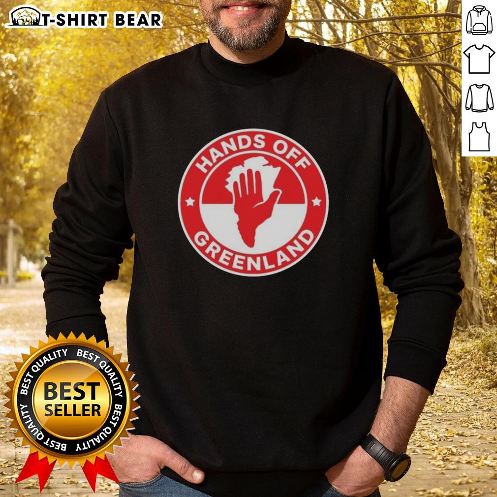 Original Greenland Hands Off Logo Sweatshirt Alt Text: Original Greenland Hands Off logo sweatshirt featuring a stylish design in a comfortable fit for casual wear.
