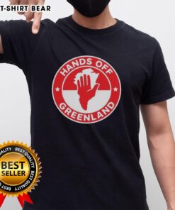 Original Greenland Hands Off Logo T-Shirt featuring a bold logo design, perfect for casual wear and eco-conscious fashion.
