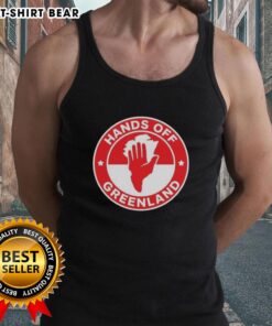 Original Greenland Hands Off Logo Tank Top featuring a stylish design for eco-conscious fashion enthusiasts.