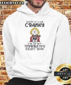 Original Grumpy Snoopy hoodie featuring a cranky Snoopy design, perfect for retro 70s style enthusiasts.