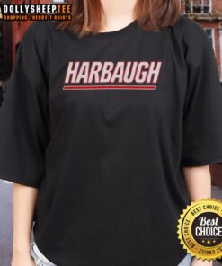 Original Harbaugh Hire New York Giants Football Ladies Tee - Stylish women's shirt celebrating Giants football heritage.
