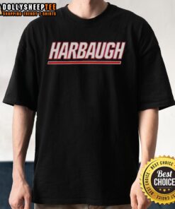 Original Harbaugh Hire New York Giants Football T-Shirt featuring bold graphics and team colors for fans.