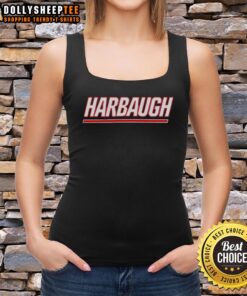 Original Harbaugh Hire New York Giants football tank top showcasing team pride and style for fans.