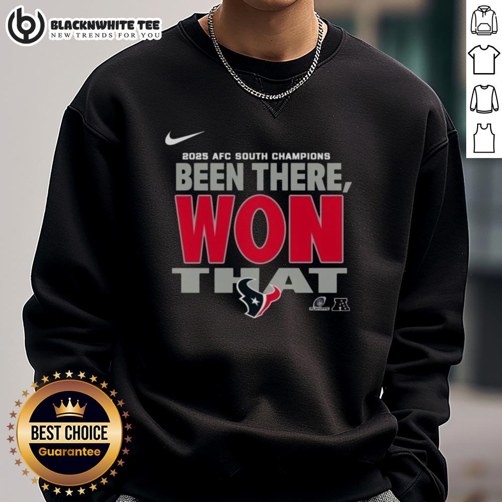 Original Houston Texans 2025 Afc South Champions Sweatshirt Original Houston Texans 2025 AFC South Champions sweatshirt featuring team colors and logo, perfect for fans.