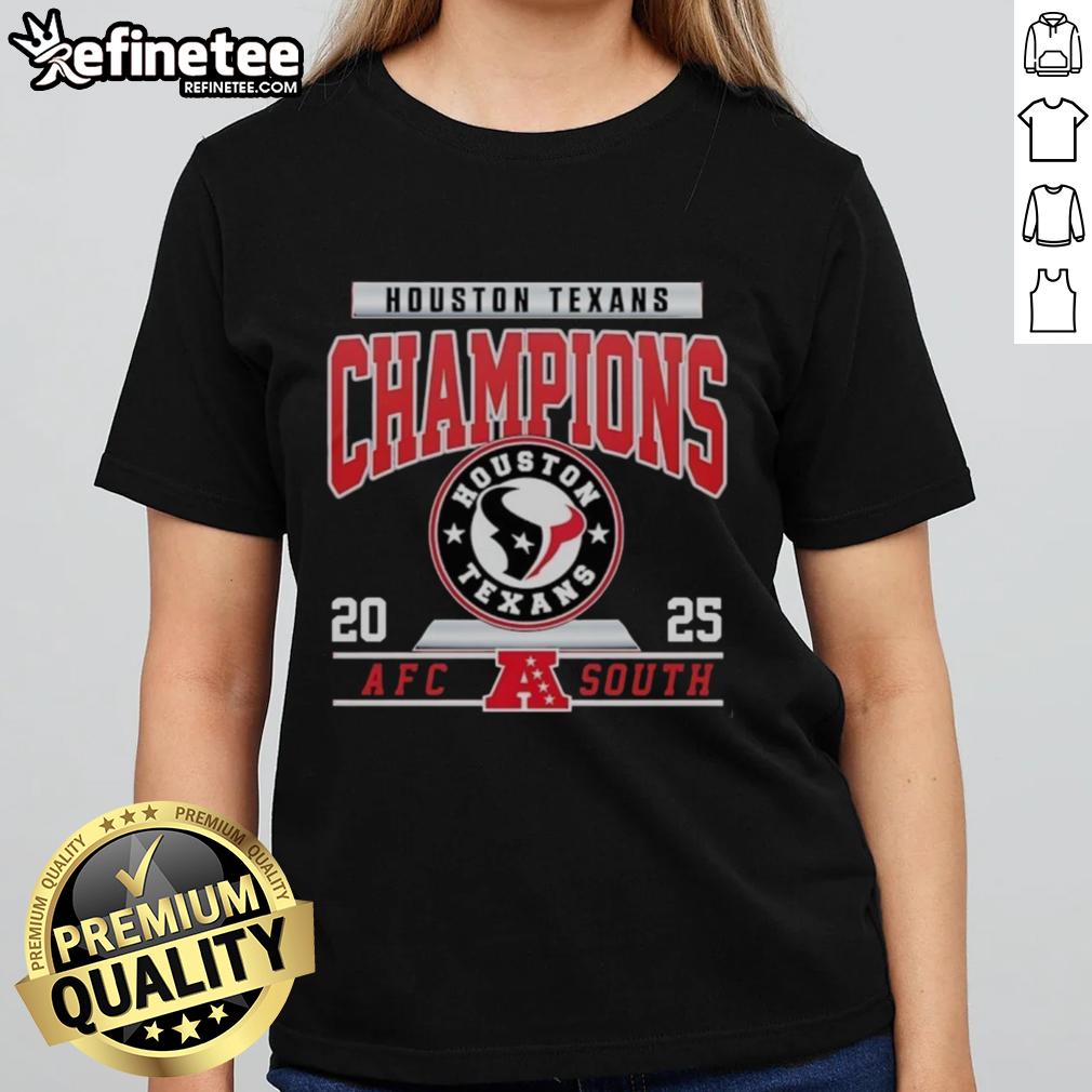 original-houston-texans-football-2025-afc-south-champions-logo-ladies-tee Original Houston Texans Football 2025 AFC South Champions Logo on a ladies tee, perfect for fans and collectors.