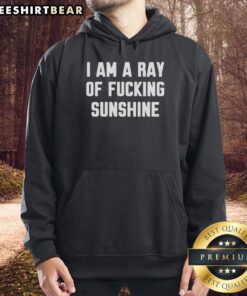 Alt Text: Original I Am A Ray Of Fucking Sunshine Hoodie in vibrant yellow, perfect for casual and cheerful outfits.