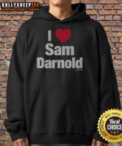 Original I Heart Sam Darnold Hoodie in vibrant colors, perfect for fans of the NFL quarterback and stylish sportswear.