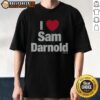 Alt Text: Original I Heart Sam Darnold T-Shirt featuring a stylish design for fans of the NFL quarterback Sam Darnold.