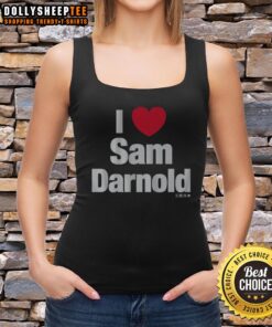 Original I Heart Sam Darnold Tank Top featuring a stylish design for fans of the NFL quarterback Sam Darnold.