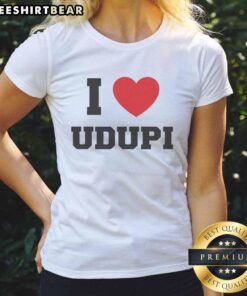 Original I Heart Udupi Ladies Tee featuring a stylish design celebrating Udupi culture and fashion for women.