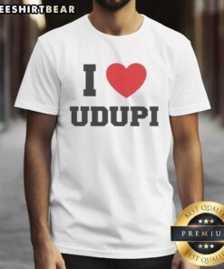 Original I Heart Udupi T-Shirt featuring a vibrant heart design and text, perfect for Udupi fans and cultural enthusiasts.