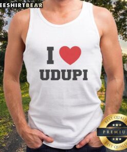 Original I Heart Udupi tank top featuring a stylish design, perfect for casual wear and showcasing love for Udupi.