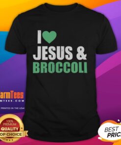 Original I Love Jesus And Broccoli T-Shirt featuring a vibrant design perfect for faith and veggie lovers.