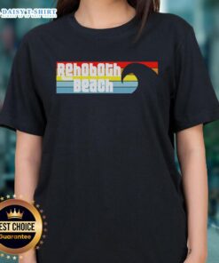 Original I Love Rehoboth Beach Delaware tee for ladies featuring Atlantic wave design, perfect for beach lovers.