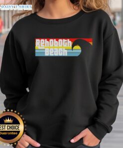Original I Love Rehoboth Beach Delaware sweatshirt featuring Atlantic wave design, perfect for beach lovers.