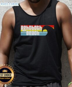Alt Text: Original I Love Rehoboth Beach Delaware tank top featuring Atlantic wave design, perfect for beach lovers.