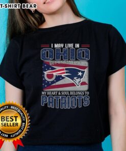 Ohio tee featuring New England Patriots flag, perfect for game day, showcasing team pride and spirit.
