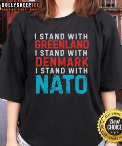 Original I Stand With Greenland Denmark NATO Ladies Tee - stylish women's t-shirt promoting Greenland's support.