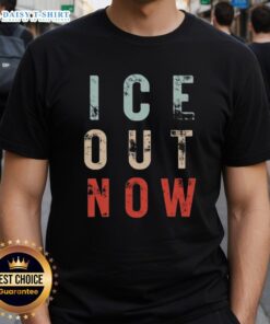 Original Ice Out Now Minneapolis Rally Abolish ICE T-Shirt featuring bold design and protest message against ICE.