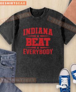 Original Indiana Beat Everybody Washed T-Shirt featuring a vintage design and soft fabric for comfortable wear.