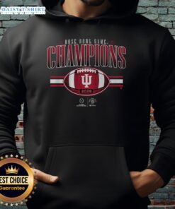 Original Indiana Football CFP Rose Bowl Champions Hoodie showcasing team pride and victory in stylish design.