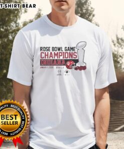 Original Indiana Hoosiers Football 2026 CFP Rose Bowl Champions T-Shirt featuring team logo and championship design.